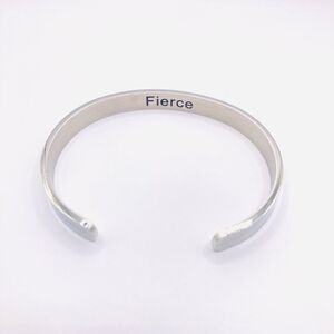Minimalist Morse code fierce message cuff bracelet